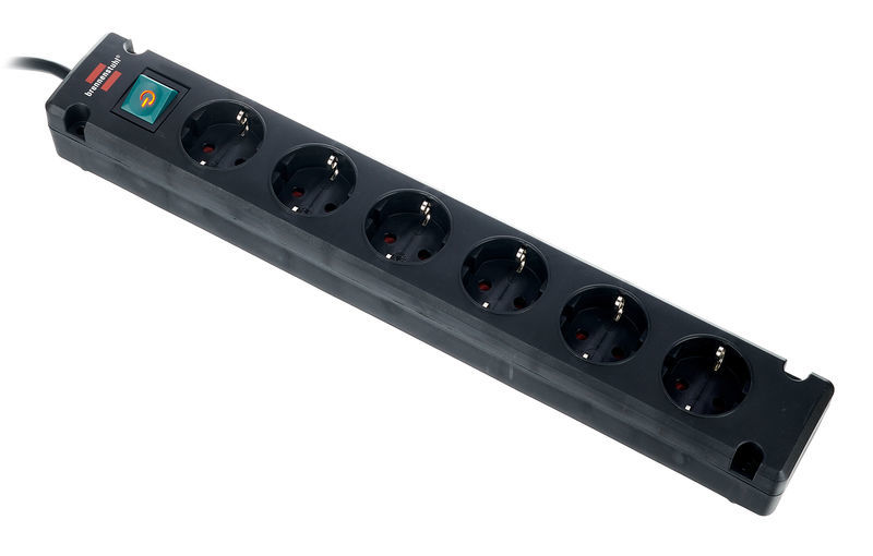 Bremounta Socket Strip 6Way BK Brennenstuhl